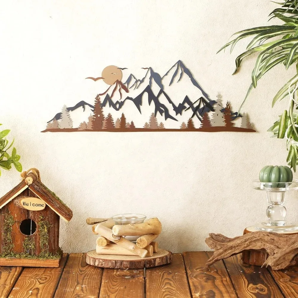 Metal Art Rustic Mountain Range 1