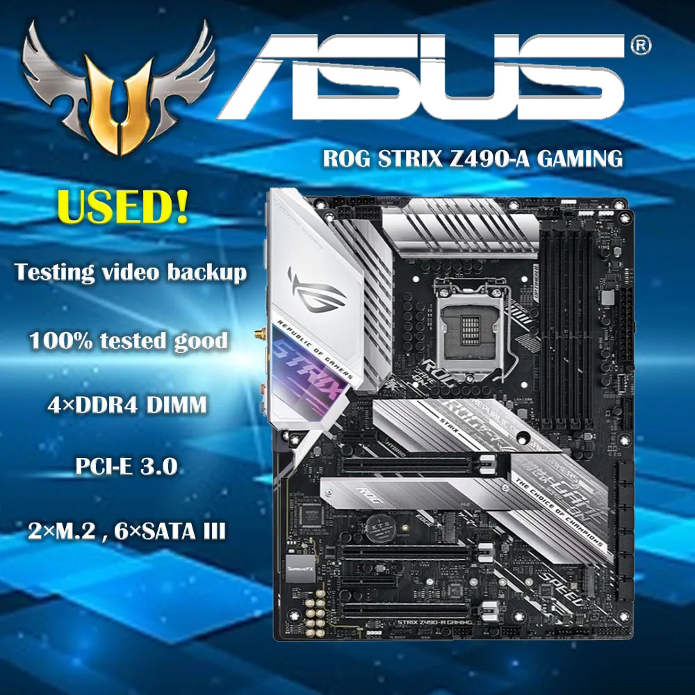 Asus Rog Strix Z490-A Gaming Lga 1200 (Intel 10Th Gen) Z490 Sata 6 Gb/S Atx Scheda Madre Intel