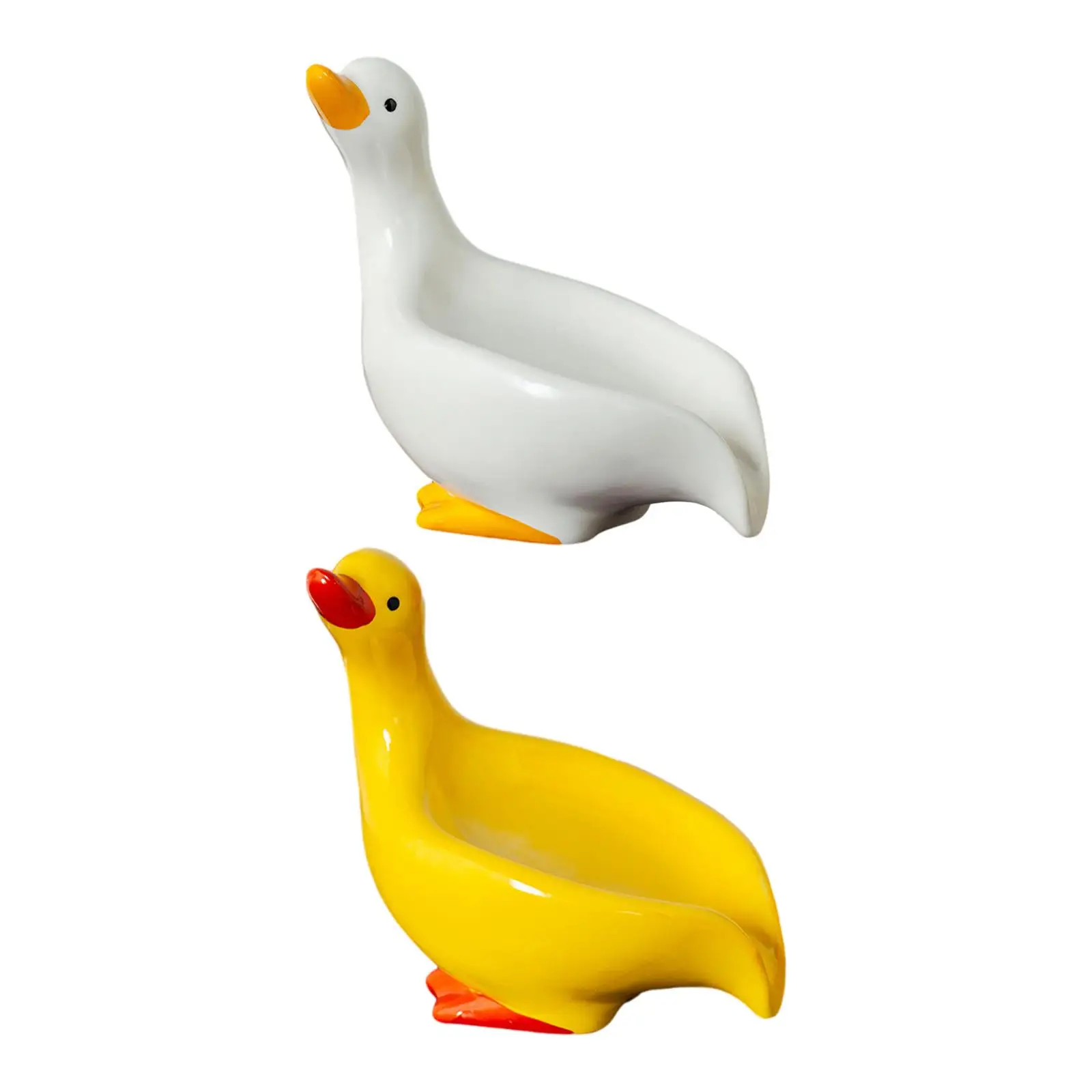 Ceramic Soap Dish Duck Shape Case Box Drainage Soap Tray Bathroom Soap Dishes