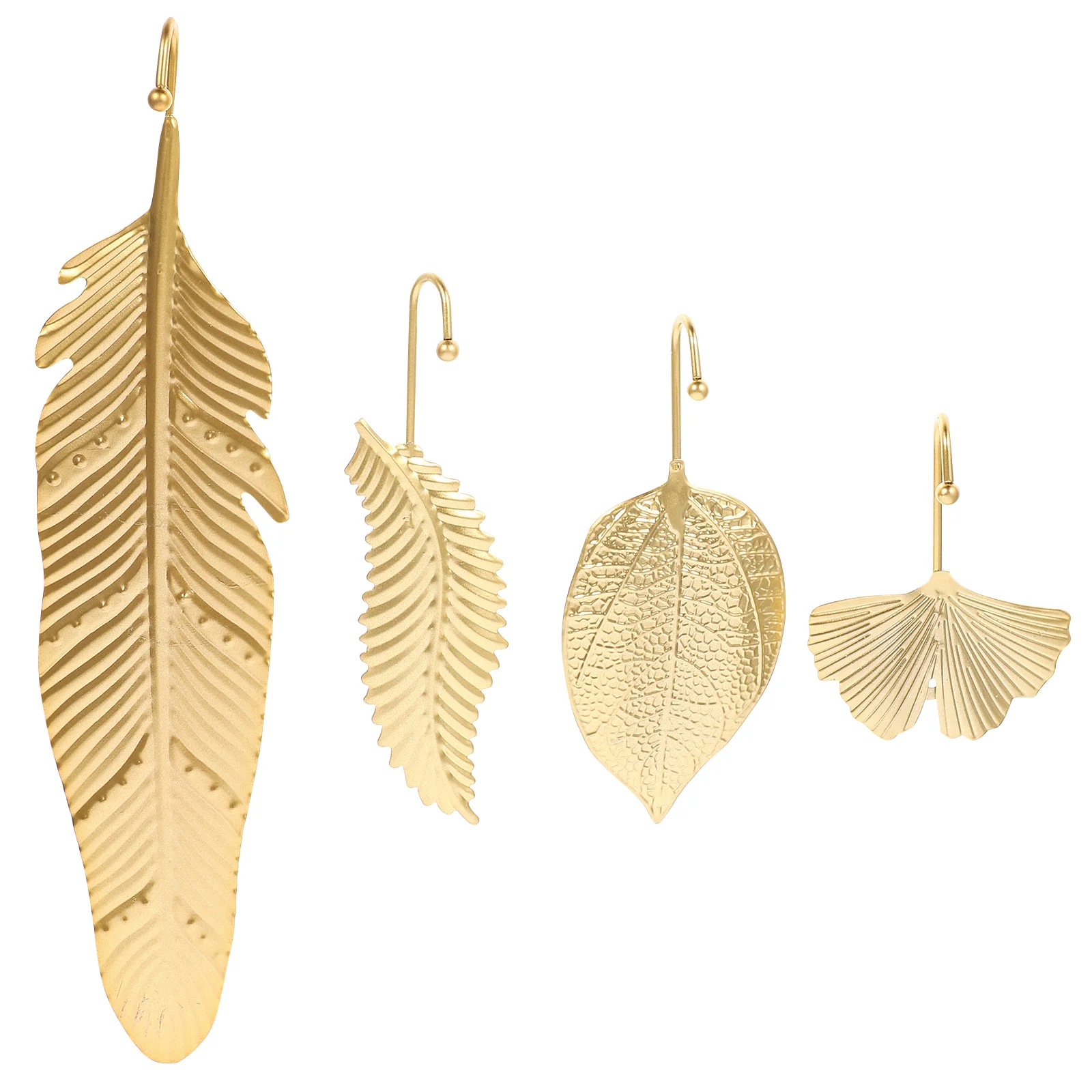 

4pcss Wall Hooks Leaf Shape Hooks Decorative Hooks Coat Towel Key Hanging Hooks