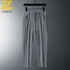 8xl Size Ice Silk Trousers Men's Spring Summer Fashion Drawstring Elastic Waist Straight Pants Casual Comfortable Jogging Pants 6