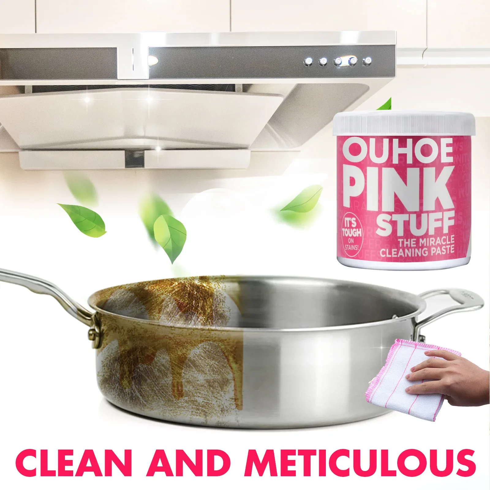 Potent Kitchen Cleaner Multipurpose Easy To Remove Heavy Oil Stains Household Cleaning Agents Polishing Remove Stains 100g