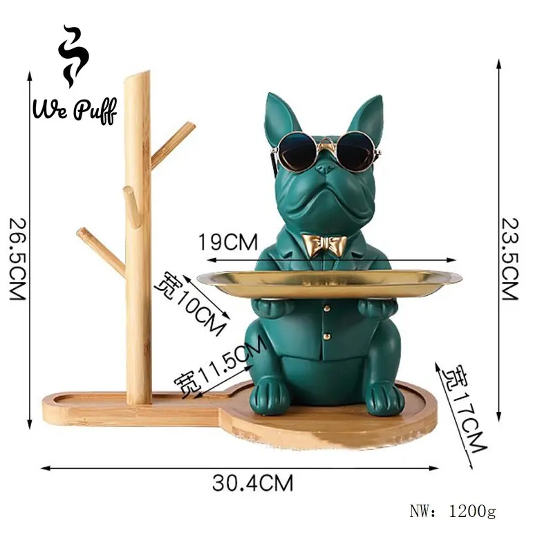 Wir puff französische Bulldogge Hund Zigarette Aschenbecher  Multi-kinetische Frucht Sonnenbrille Schlüssel personal isierte Harz Roll  Tablett Home Art Statue - AliExpress