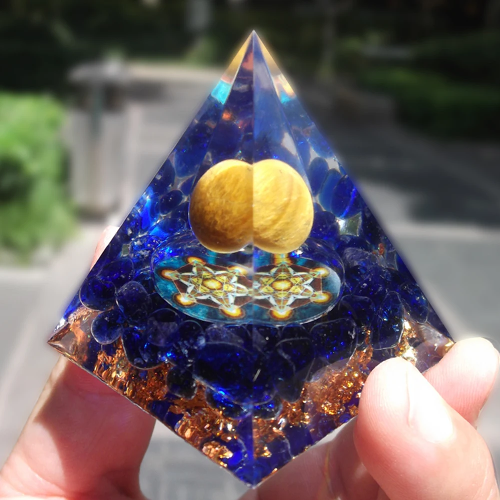Natural Crystal Orgone Pyramid Energy Generator