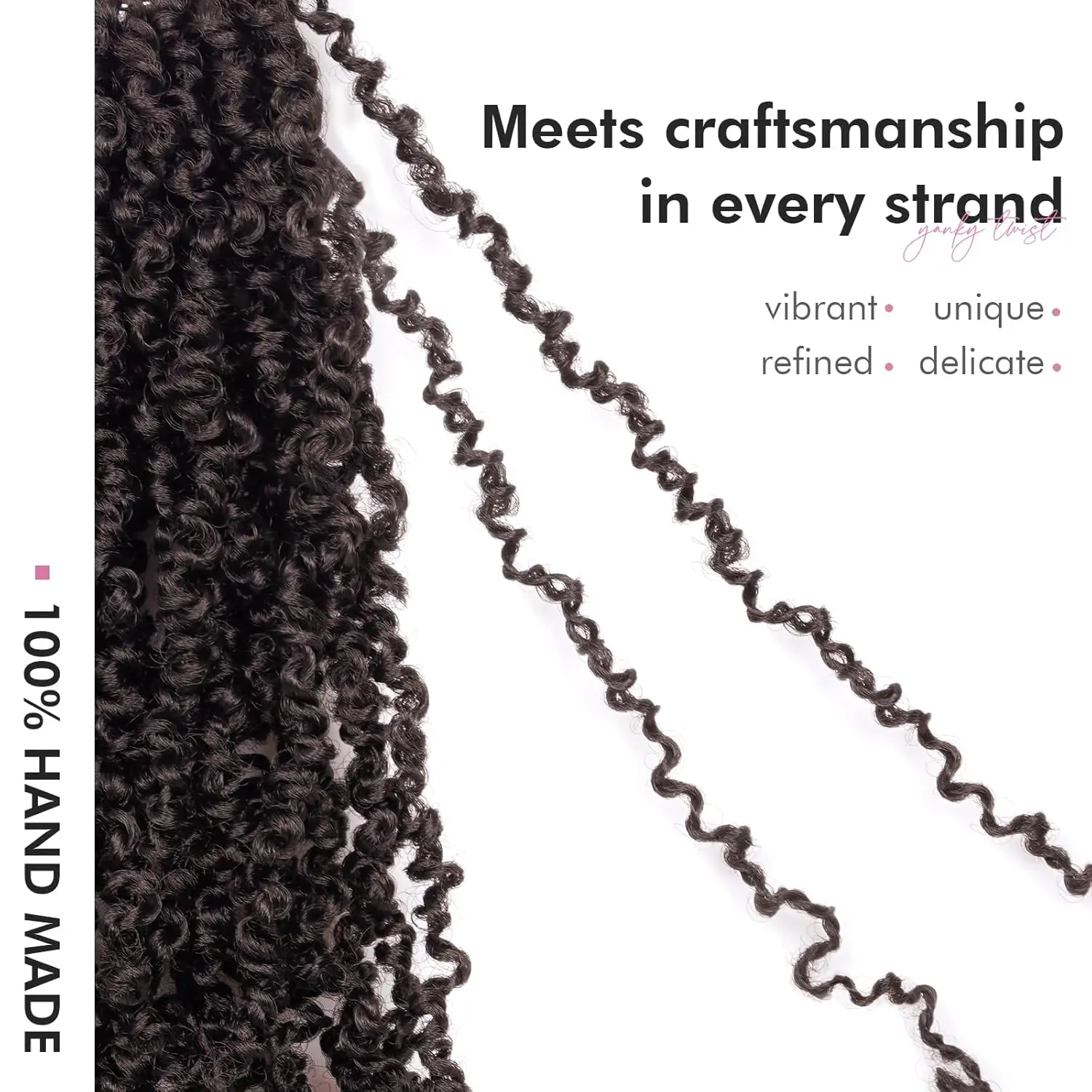 Yanky Twist Crochet Hair Fluffy Spring Mini Twist Passion Twist,Ombre Brown Pre-Looped Crochet Braids Braiding Hair 4