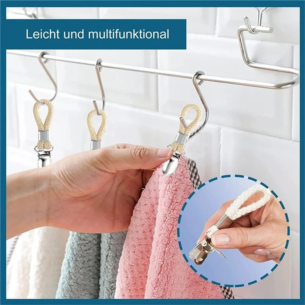 Bathroom Towel Clips Bathroom Kitchen Home Multifunctional Clothes Rack Kitchen Storage Clips Towel With Metal Clip Clothespins kitchen towel clip clothes pegs beach towel clips towel hanging clips clothespins with hooks windproof clips