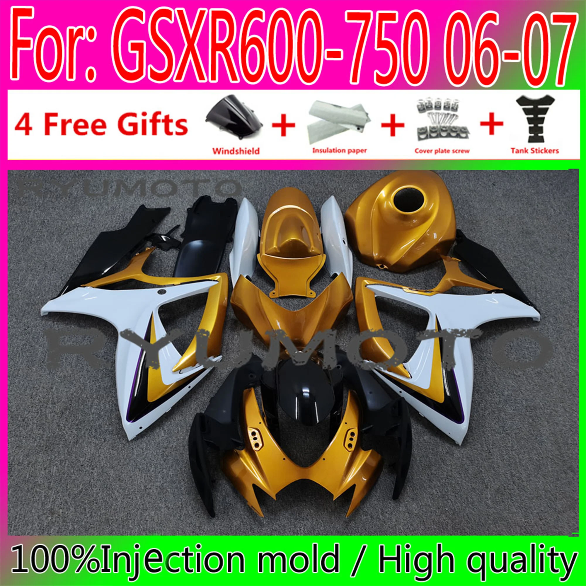 

New Motorcycle Injection Fairing Bodywork For Suzuki GSXR600 06 07 GSXR750 2006 GSX-R750 2006 - 2007 K6 Fairings