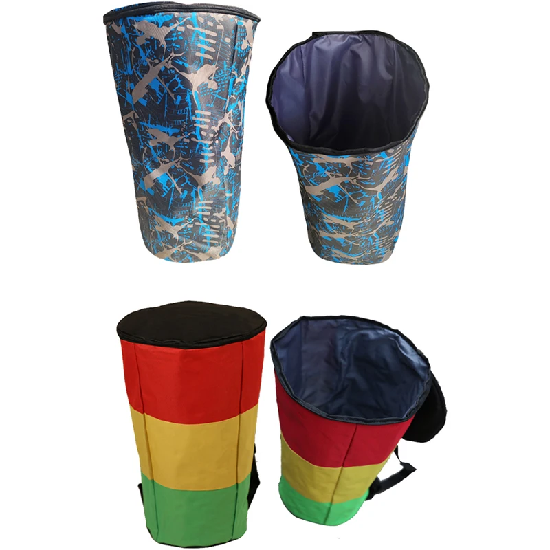 African Drum Waterproof Djembe Shoulder Blue Duffle Travel Backpack Carry Case Storage Instrument Bag Musical