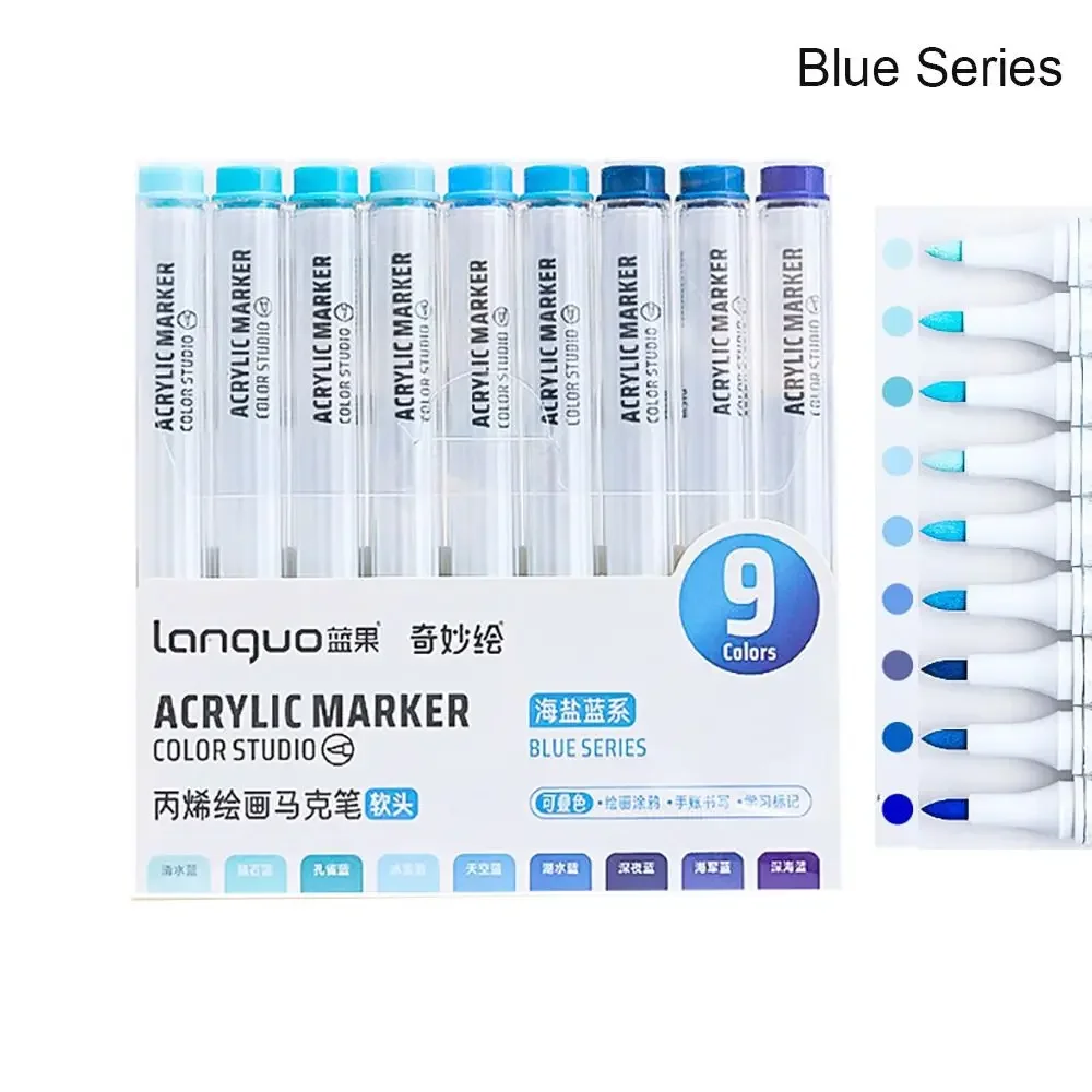 Vibrant Acrylic Marker Pen Set - Quick Drying, Smooth Writing, Stackable Color Pens