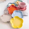 5.5 inches Irregular flower shaped flower plate household fruit plate solid color fashionable household plum blossom plate 1