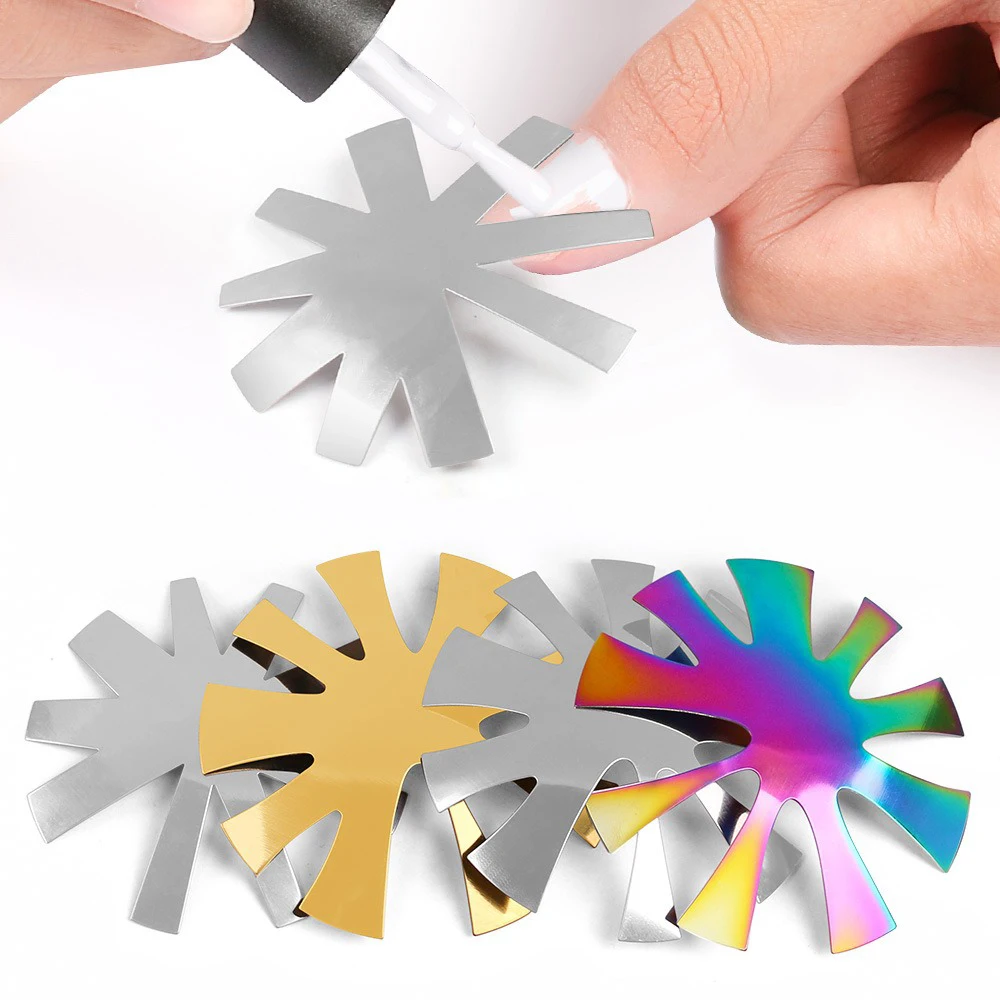 1Pc French Nail Art Stencil Smile Cut V Line Suggerimenti A Forma Di Mandorla Manicure Edge Trimmer Nail Cutter French Stamp Nails Mold Tools