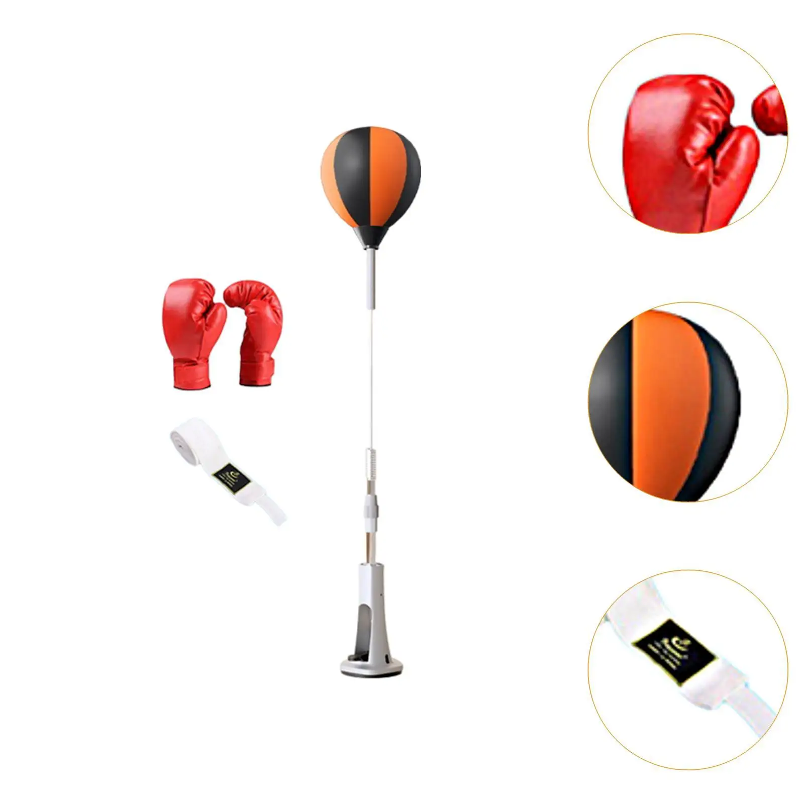 Freestanding Boxing Punching Bag with Reaction Ball for Training