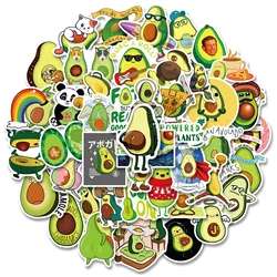 Autocollants mignons de dessin animé d'avocat, 50 pièces, décoration imperméable pour ordinateur portable, guitare, tasse d'eau, Skateboard, jouets classiques esthétiques à faire soi même 