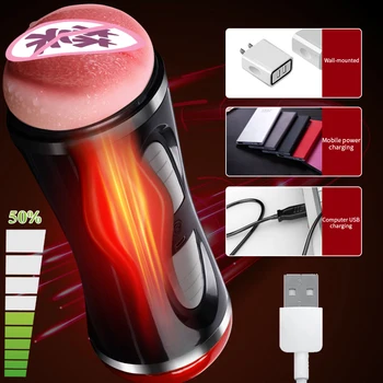 Automatic Sucking Male Masturbator Cup Heating Real Vagina Blowjob Electric Vibrator Pocket Pussy Adult Goods Sex Toys for Men 5