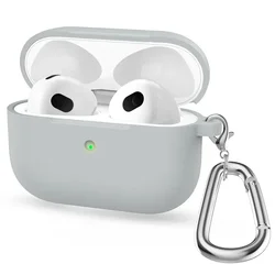 Soft Silicone Earphone Covers - Protective Accessories - Airpods 3 (Light gray 17)