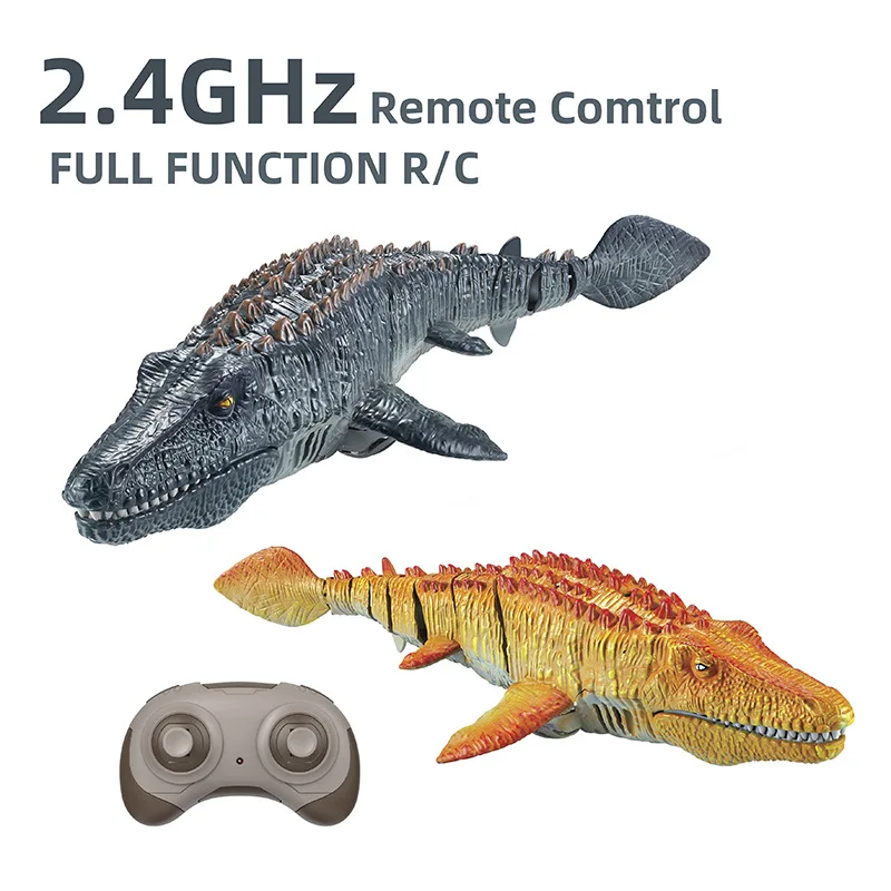 2.4G Remote Control Dinosaur For Kids Mosasaurus Diving Toys Rc Boat With Light Spray Water For Swimming Pool Bathroom Bath Toys 6