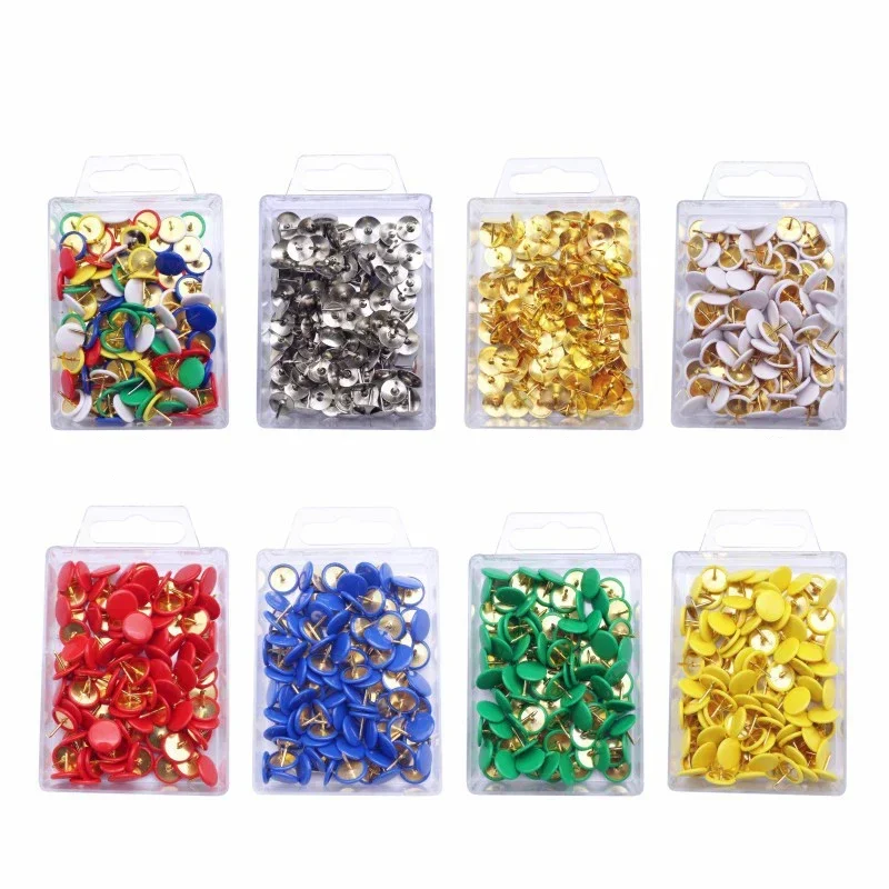 Color Push Pins Decorative Multi Functional Flat Headed Thumbtacks Pin Wall Decoration Thumbtacks Photo Pin Office School 100pcs push pins