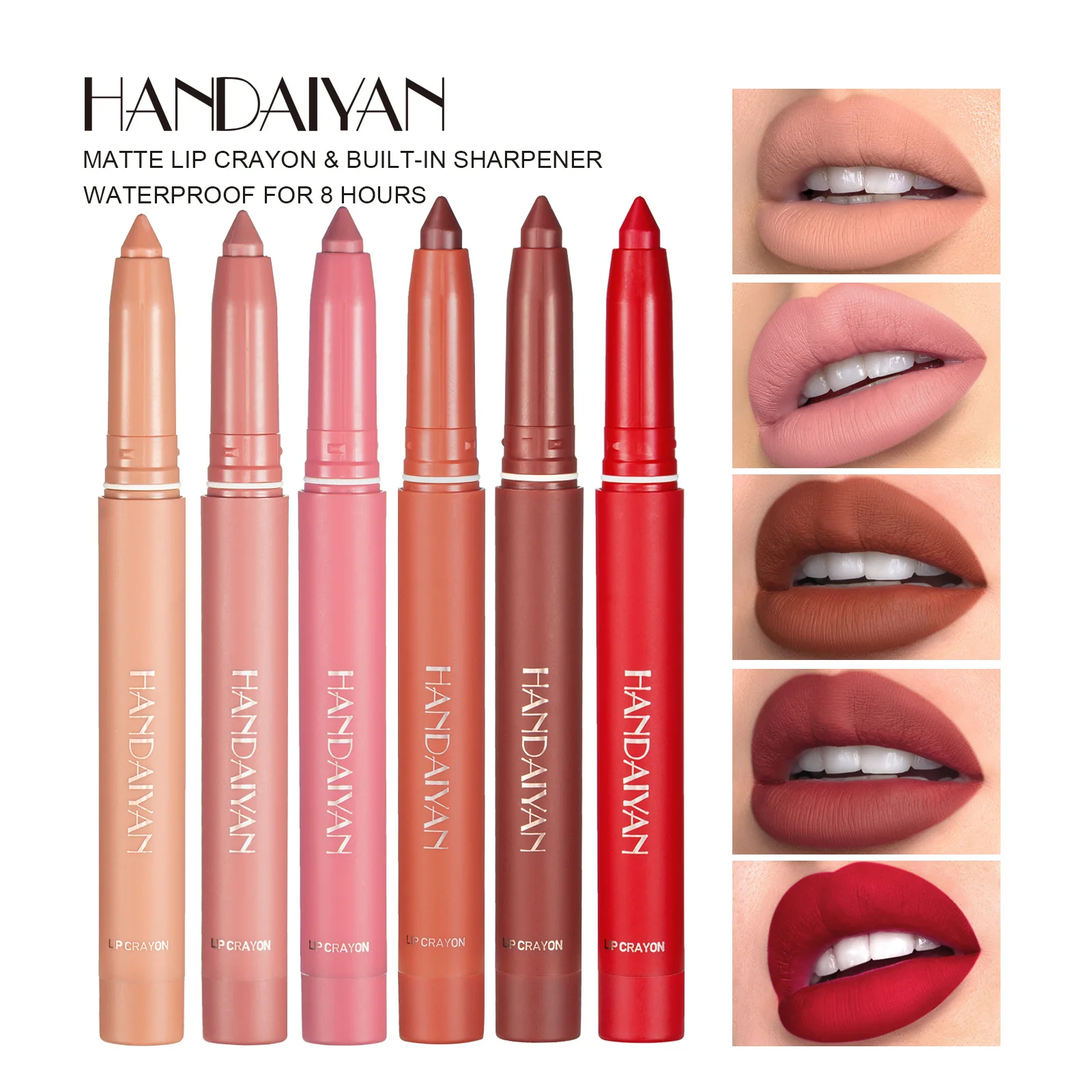 Матовая губная помада в виде ручки, 12 цветов, шелковая глазурованная водостойкая губная помада, сексуальный стойкий макияж, антипригарная чашка, тинт для губ