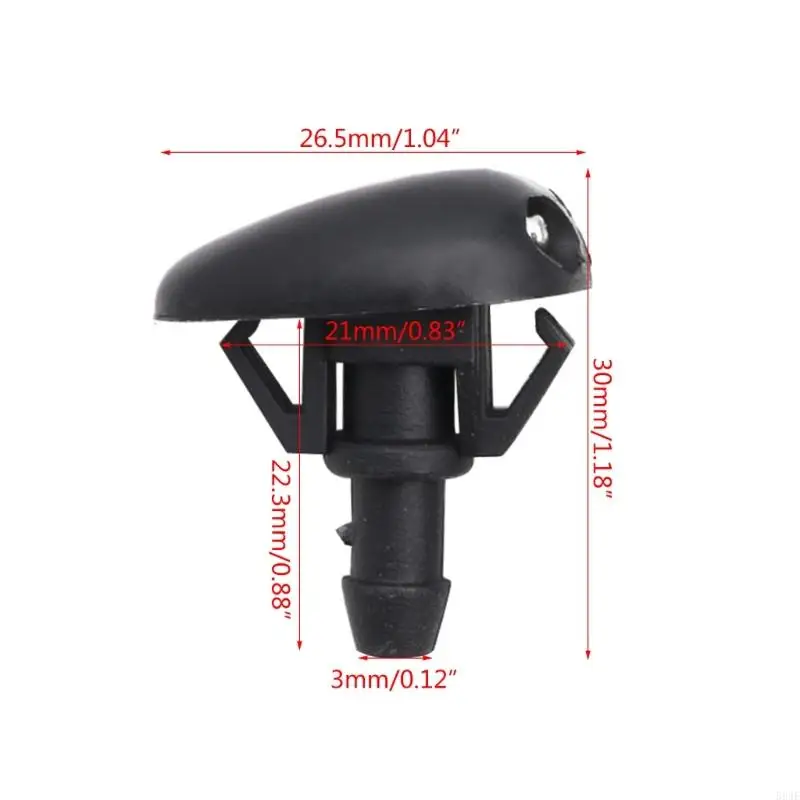 2 Pcs Car Windshield Washer Sprayer Nozzle Dual Holes For Nissan 594E