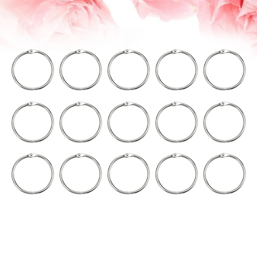 

Loose-Leaf Connective Rings DIY Opening Connective Hoops Binding Rings (Inner Diameter 25mm Outer Diameter 30mm)