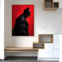 ⁦بوستر جداري لشخصية باتمان بتصميم كرتوني | Cartoon Batman Art Print Poster Wall Decor⁩ - الصورة ⁦3⁩