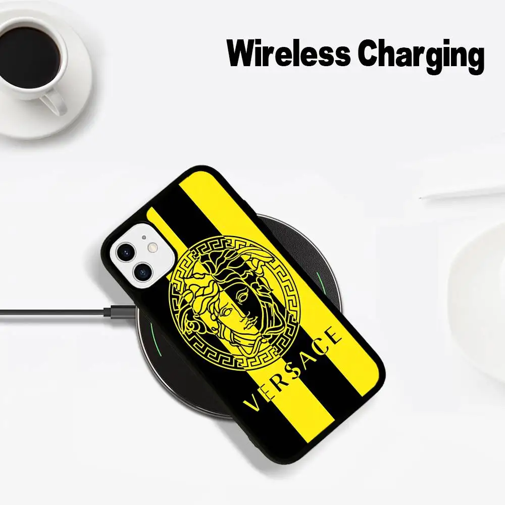 Luxury V-Versace Designer Phone Case with MagSafe Compatibility