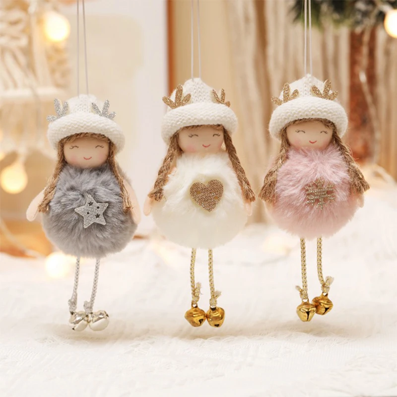 

Christmas Plush Angel Girl Dolls Xmas Tree Ornament Natal Noel Decor Merry Christmas Decorations For Home New Year Navidad Gifts