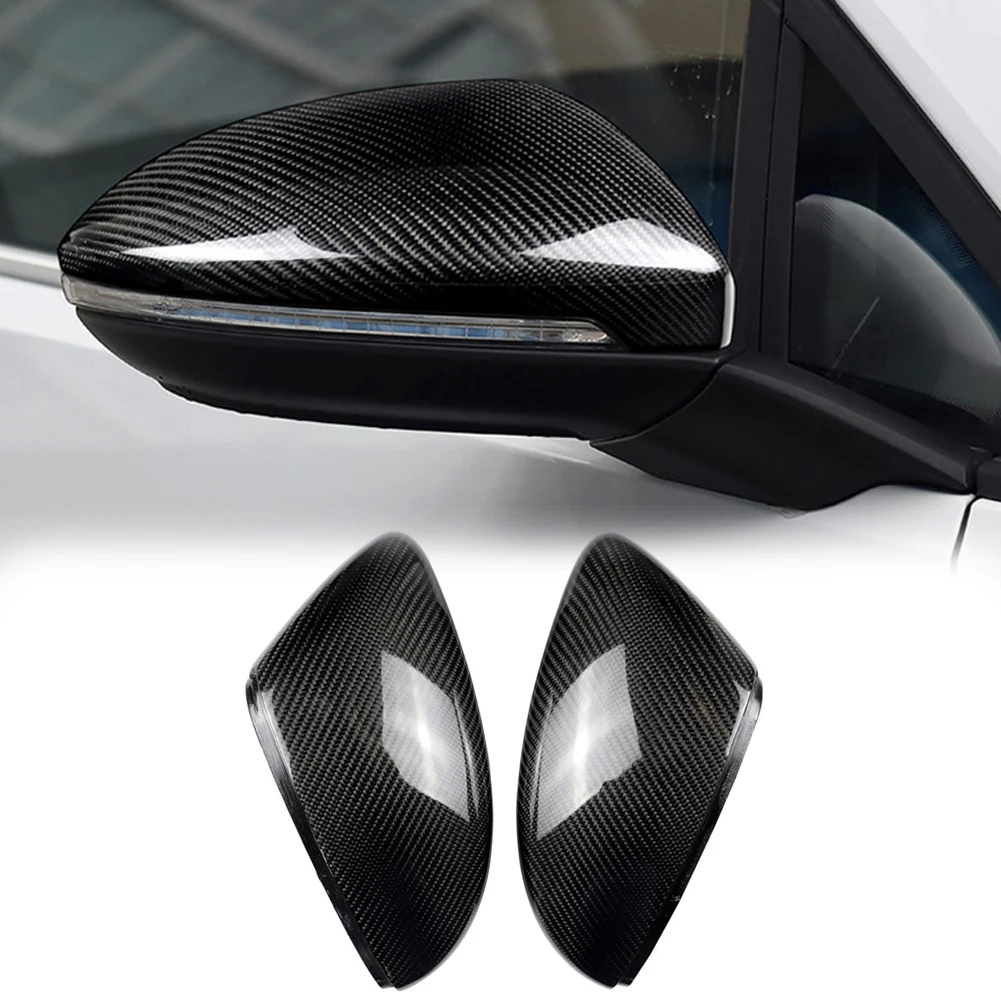 

Car Rearview Mirror Side Wing Cover Caps Carbon Fiber Protection Shells Replacement For Volkswagen VW MK6 Golf GTI R 2009-2013