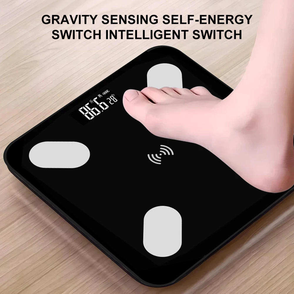 INSMART Body Fat Scale Smart Wireless Digital Bathroom Weight Scale Body Composition Analyzer Weighing Scales