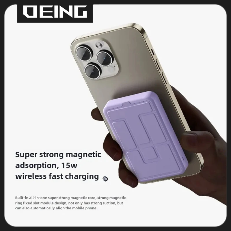 10000mAh Magnetic Power Bank With Foldable Stand For iPhone Samsung Xiaomi Portable Wireless Charger for Apple External Battery 2