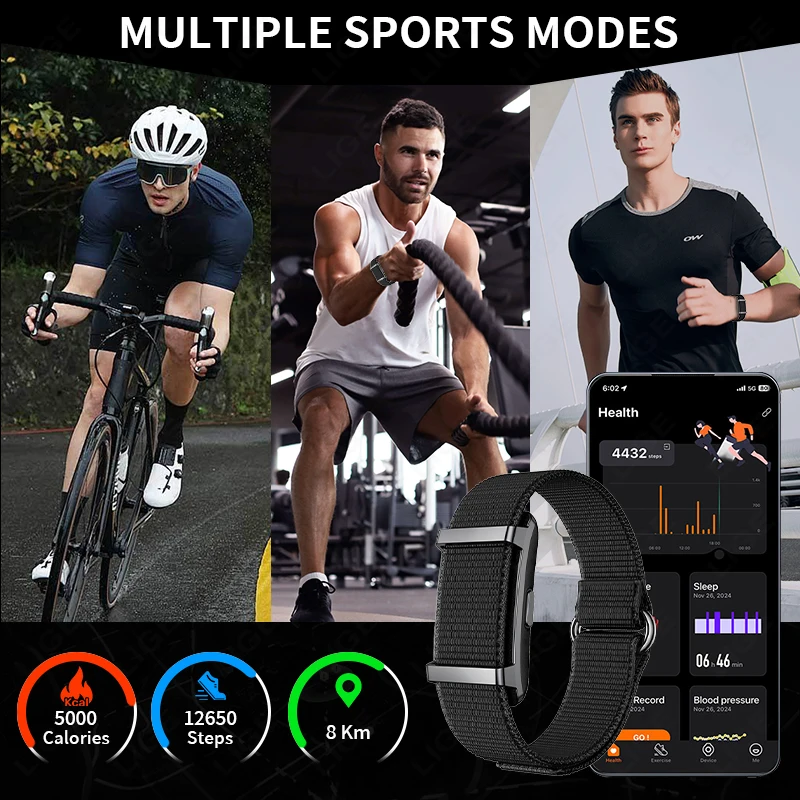 LIGE No Screen Sports Fitness Smart Bracelet Men's Call Reminder Thermometer Heart Rate Women Smartwatch For Android IOS 2025
