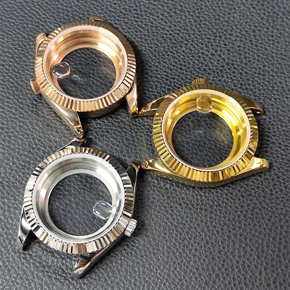 Watch Case 40mm Men's Sapphire Case Fit Miyota 8285 NH 35 Movement