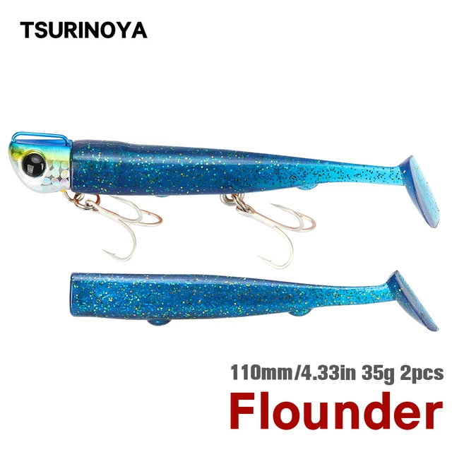 Tsurinoya Phantom Jig Head Soft Lure Set 110mm 35g - Saltwater