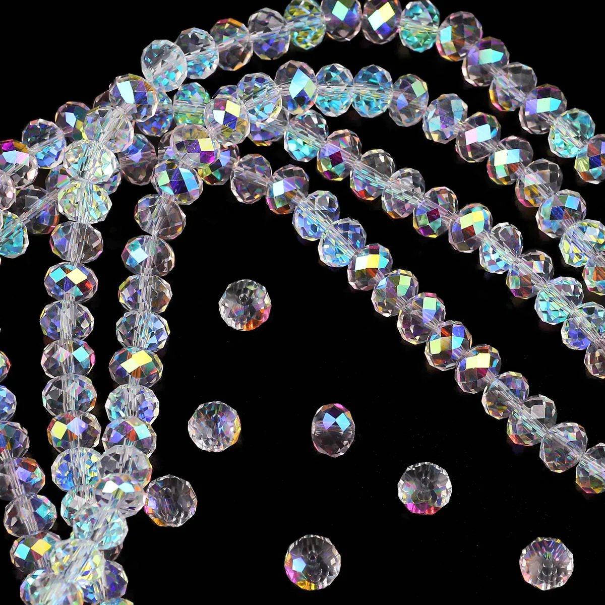 Austrian crystal glowing glass spacer beads 70-140pcs 3/4/6/8mm for jewelry making DIY handmade bracelet necklace supplies