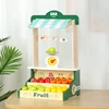 Wooden Role Play Toy Simulated Fruit Store Kids Toys Role Pretend Vegetable Shop Simulation Wooden Toys 2