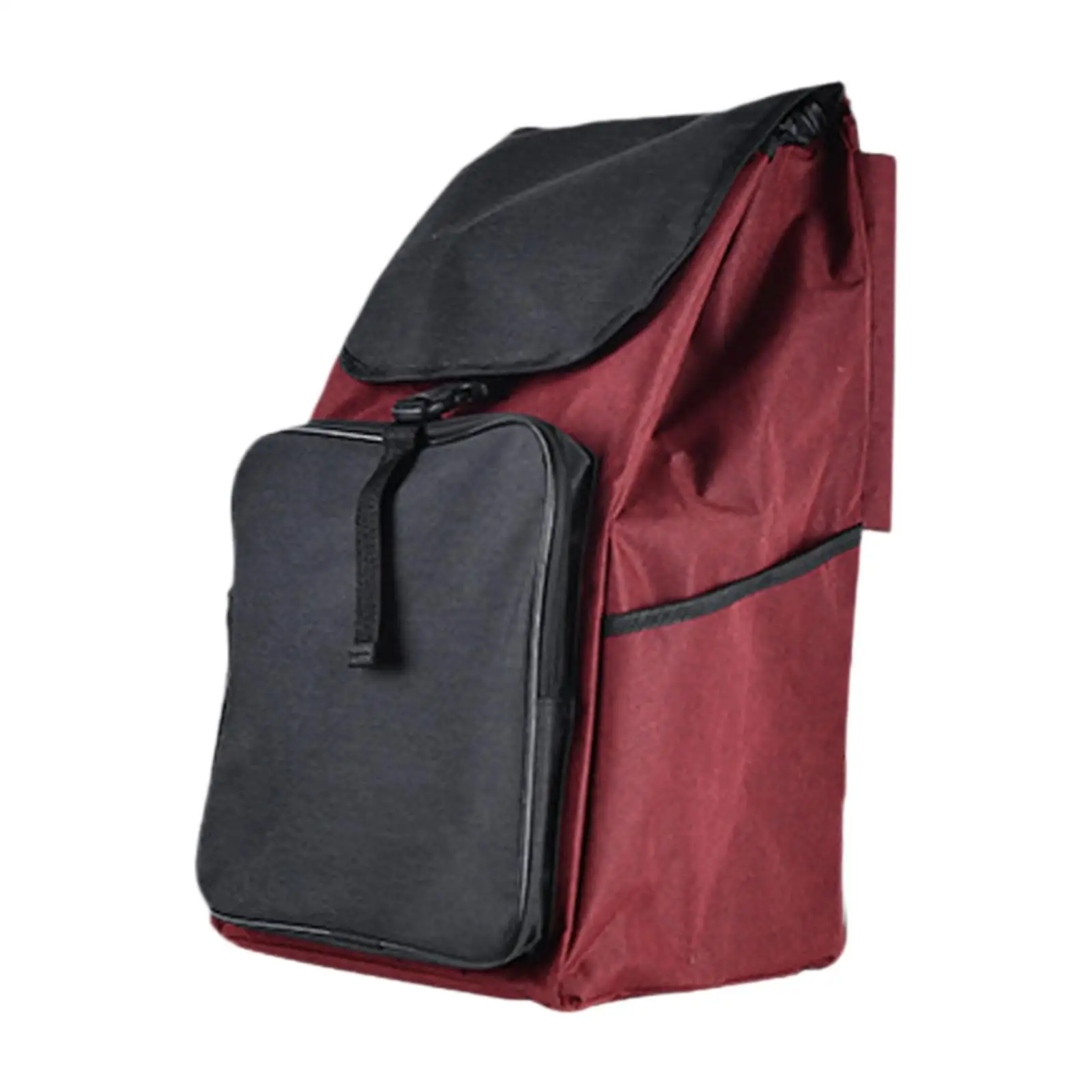 Folding Trolley Cart Storage Bag Replacement Waterproof for Shopping Grocery Accessory Lightweight Wear Resistant 51x33x22cm