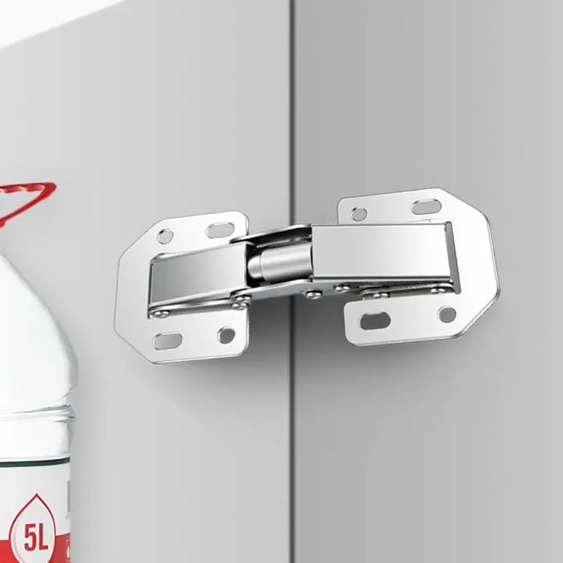 Door Hinges 4 Inch Cabinet Hinge with Screws 90 Degree No-Drilling Hole Cupboard Door Hydraulic Hinges Household Furniture Hardwares