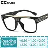 R57330 Luxury Large Frames Reading Glasses Vintage Rivet Optical Presbyopic Spectacles Dioptric +50 +100 +200 +300 1