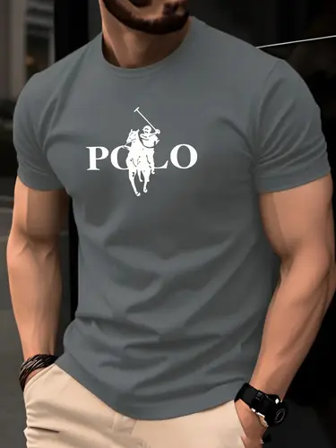 Men's Summer Simple and Fashionable Casual Business Short Sleeved T-shirt Round Neck Solid Color Sports Quick Drying Top - Image 10