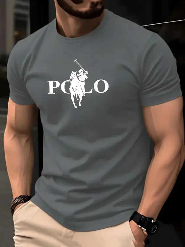 Men's Summer Simple and Fashionable Casual Business Short Sleeved T-shirt Round Neck Solid Color Sports Quick Drying Top - Image 10