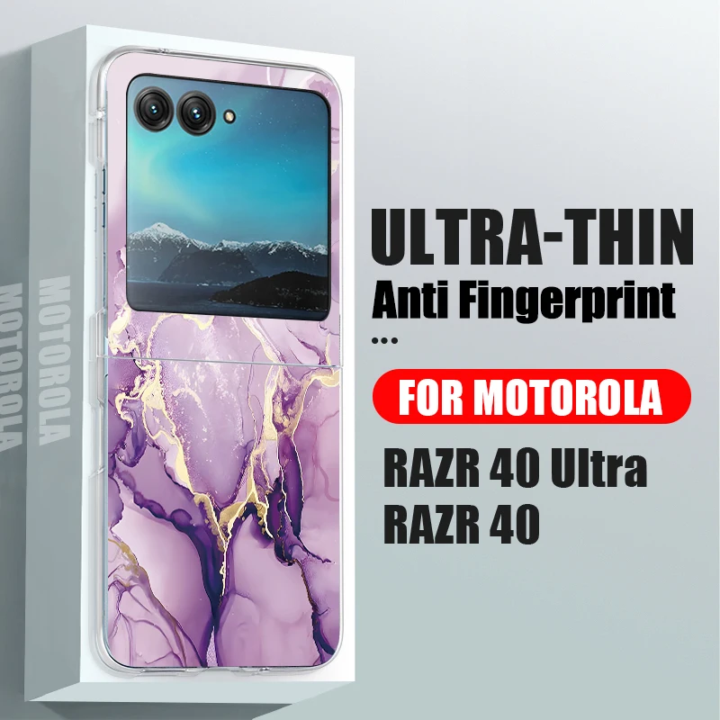 Marble Pattern Clear Shockproof Bumper Transparent Hard PC Phone Case