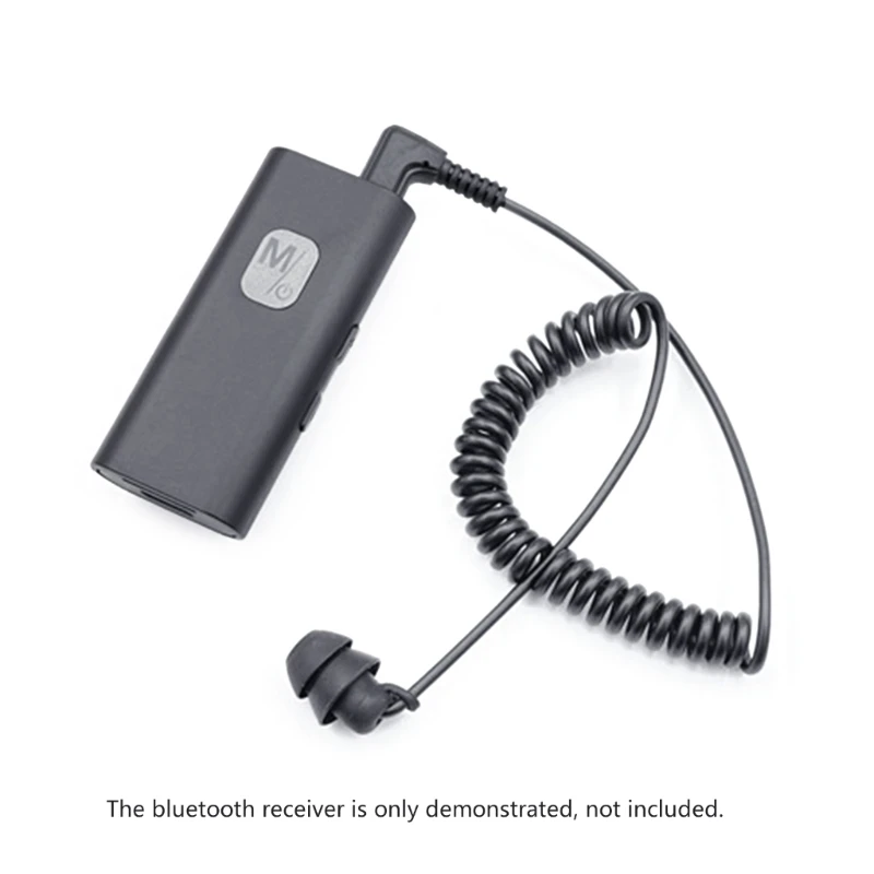 3.5mm In Ear Single Earphone Mono-channel Spring Colied Earpiece Stereo Headset