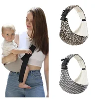 Baby Going Out Safety Carrier Simple Leopard Pattern Portable Front Hug Type Back Baby Out of the Baby Artifact Waist Stool 1