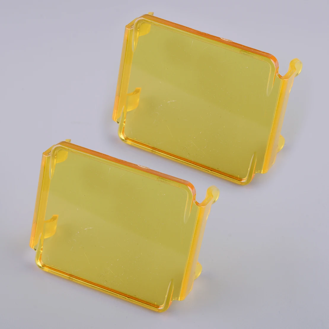 2 stücke Schutzhülle Objektiv Abdeckung Gelb Für 3x3 Zoll Platz Cube Pods LED Arbeit Licht Bar Nebel Lampe fahren Licht PC