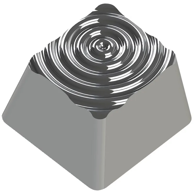 Preço Matrix Água Gota Chroma Silver Artwork Key Cap Zinco Liga de Alumínio Metal Keycap para mx Switch Teclado Mecânico 1 - Imagem 4