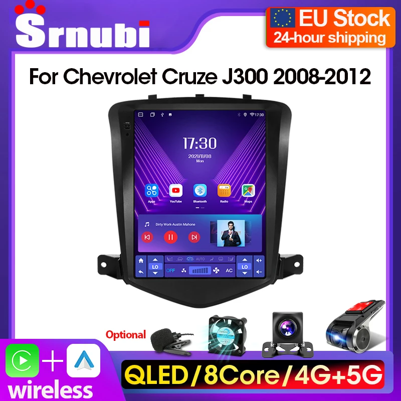 Srnubi 9.7" Android Auto Carplay Car Radio for Chevrolet Cruze J300 din Multimedia Player GPS Stereo DVD Head Unit