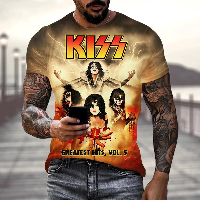 Cotton Short Sleeve Rock Band T Shirt for Men and Women