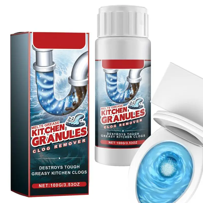 

Powerful Kitchen Pipe Dredging Agent Dredge Drain Clog Remover Effective 100g Clog Remover Drain Freshener Prevents Re-Clogging