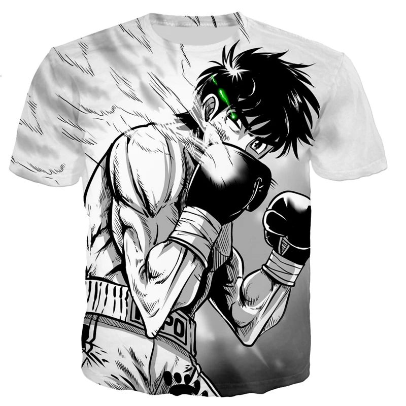 Anime japonês masculino Hajime No Ippo Fanart Impresso T-shirt, Harajuku  T-shirt para mulheres, verão - AliExpress