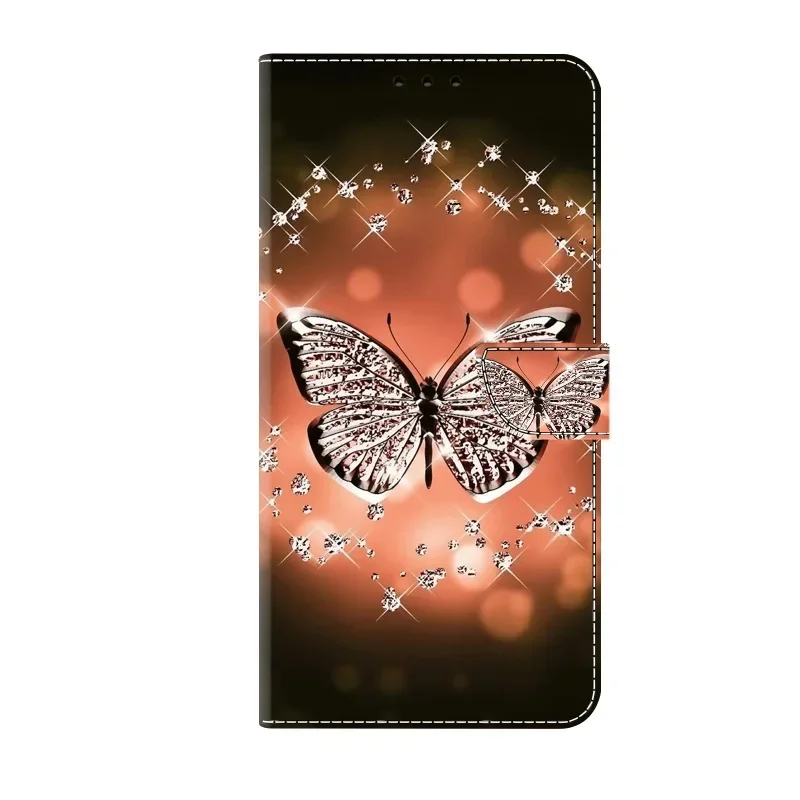 Premium Painted Wallet Flip Stand Phone Case - Elegant Book Cover Design